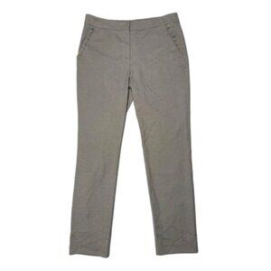 2/$30 Zara Tan & Black Tiny Houndstooth Print Lightweight Pants Size M #2224